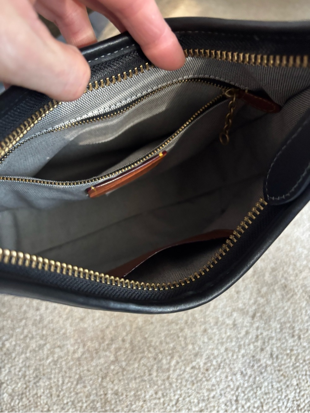 Coach Black Leather Shoulder Hobo - Picture 10 of 12